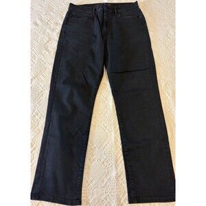Lucky Brand Mens 410 Straight Black Jeans 34W X 30L Denim Missing Button